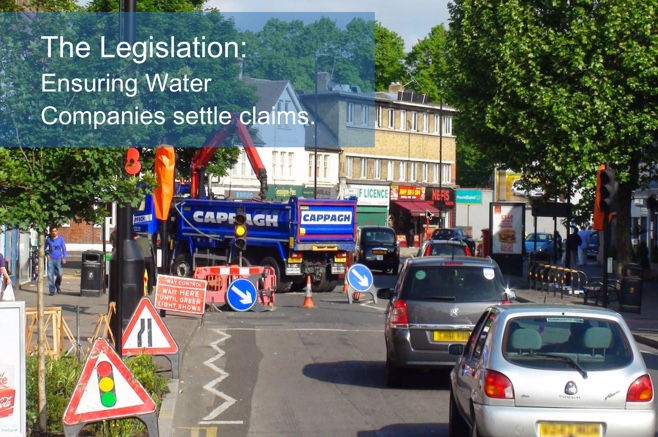 Roadworks outside a fast food restaurant London